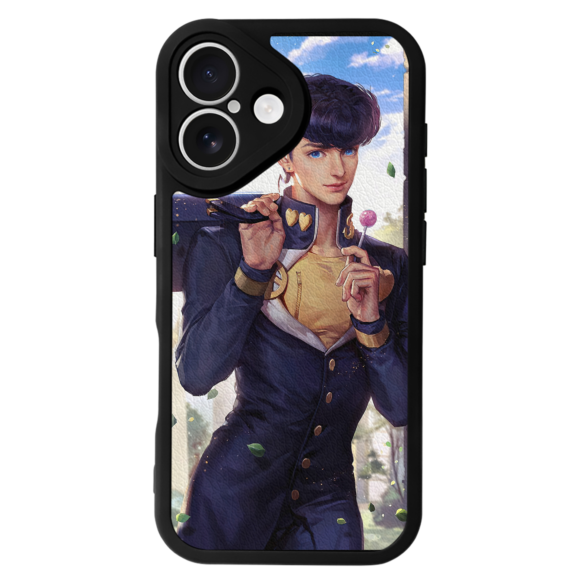 （画像用） ジョジョの奇妙な冒険 JoJo's Bizarre Adventure 【iPhone 16シリーズ対応】シリコンスマホケース（レザー調） 材質：シリコン
